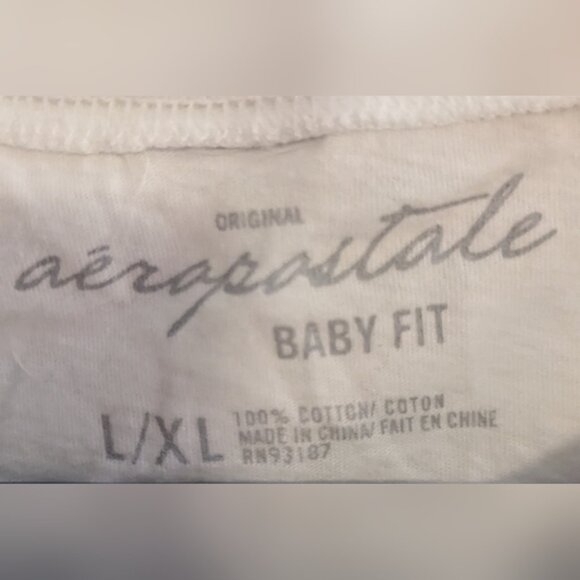 Aeropostale White T-Shirt with Logo - Womens X-Large - Picture 3 of 3